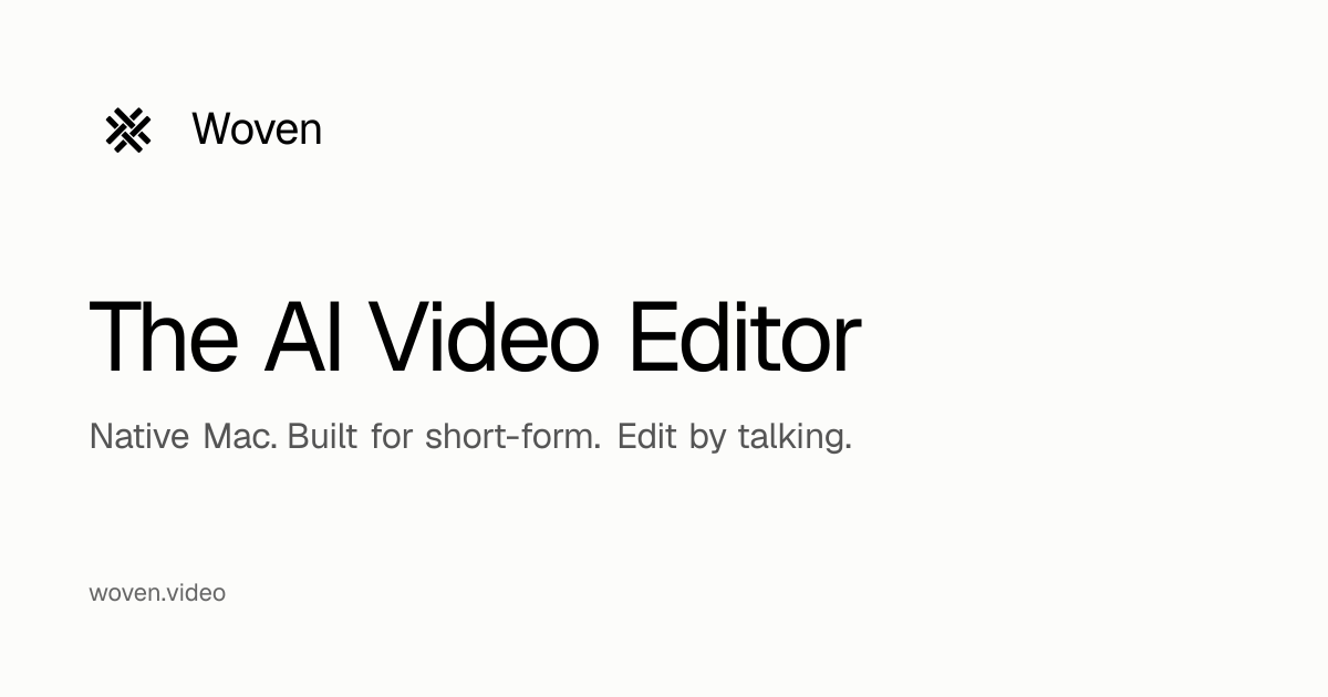 Roast my product: AI native video editor